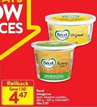 Walmart Becel margarine offer