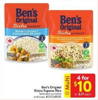 Walmart Ben's original bistro express rice offer