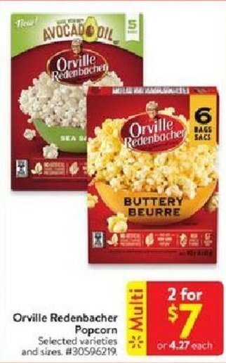 Walmart Orville redenbacher popcorn offer
