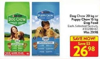 Walmart Dog chow 20 kg or puppy chow 16 kg dog food offer