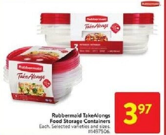 Walmart Rubbermaid takealongs food storage containers offer