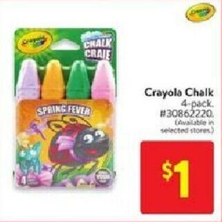 Walmart Crayola chalk offer