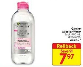 Walmart Garnier micellar water offer