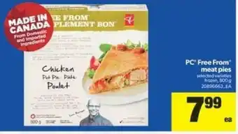 Real Canadian Superstore PC free from meat pies offer