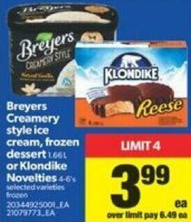 Real Canadian Superstore Breyers creamery style ice cream offer