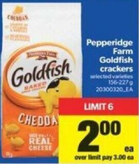 Real Canadian Superstore Pepperidge farm goldfish crackers offer