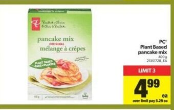 Real Canadian Superstore PC Plant Based Pancake Mix offer