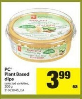 Real Canadian Superstore PC Plant Based Dips offer