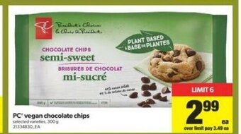 Real Canadian Superstore PC Vegan Chocolate Chips offer