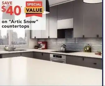 RONA Artic snow countertops offer