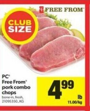 Real Canadian Superstore PC Free From Pork Combo Chops offer