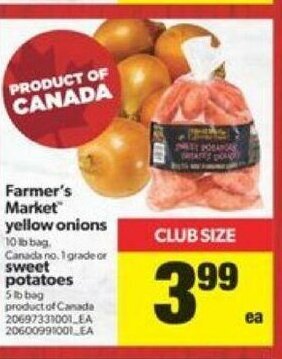 Real Canadian Superstore Farmer's Market Yellow Onions offer