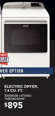 RONA Electric dryer offer