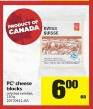 Real Canadian Superstore PC Cheese Blocks offer