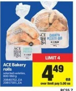 Real Canadian Superstore Ace Bakery Rolls offer