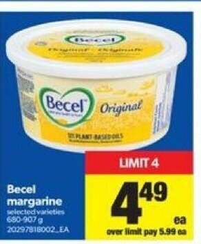 Real Canadian Superstore Becel Margarine offer