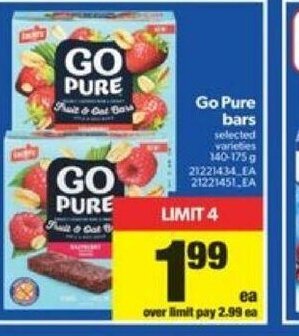 Real Canadian Superstore Go Pure Bars offer