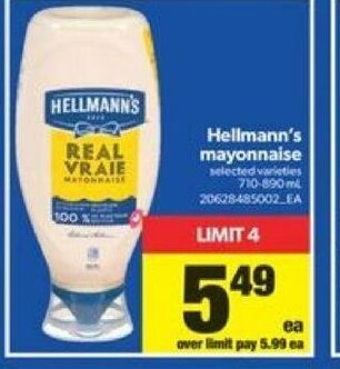 Real Canadian Superstore Hellmann's Mayonnaise offer
