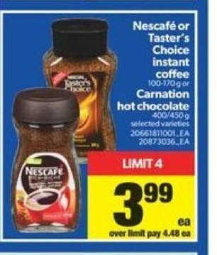 Real Canadian Superstore Nescafé or Taster's Choice Instant Coffee offer
