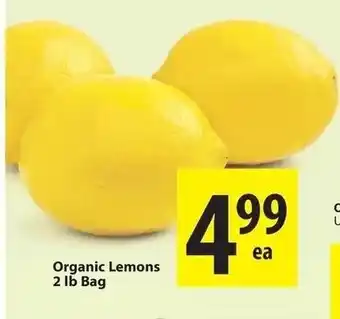 Save on Foods Organic lemons offer