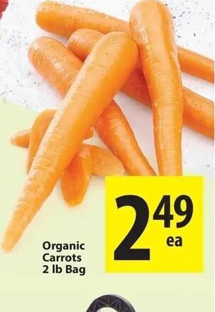 Save on Foods Organic carrots offer