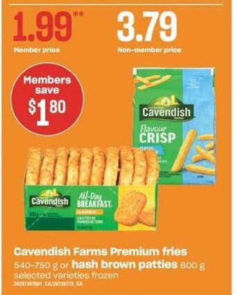 Valu-mart Cavendish Farms Premium Fries offer
