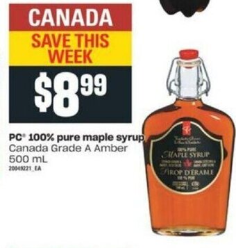 Valu-mart PC 100% Pure Maple Syrup offer