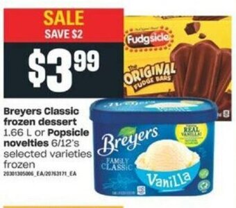 Valu-mart Breyers Classic Frozen Dessert offer