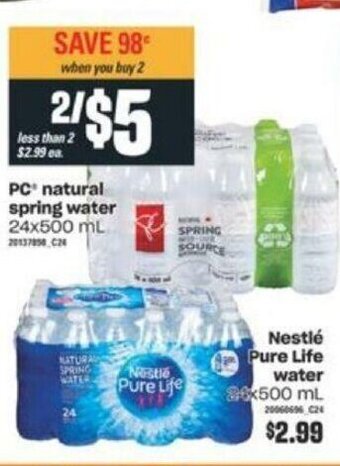 Valu-mart PC Natural Spring Water offer