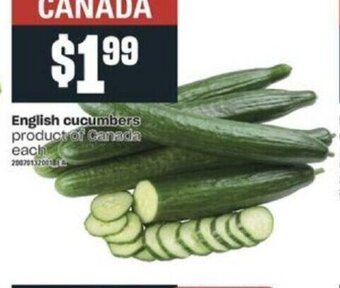 Valu-mart English Cucumbers offer