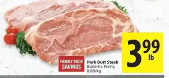 Pork butt steak