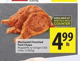 Save on Foods Marinated frenched pork chops offer
