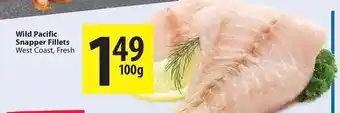 Save on Foods Wild pacific snapper fillets offer