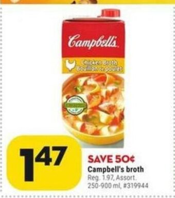 Giant Tiger Campbell's broth offer