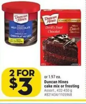 Giant Tiger Duncan Hines cake mix or frosting offer