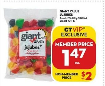 Giant Tiger Giant Value Jujubes offer