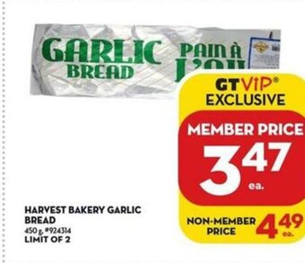 Giant Tiger Harvest Bakery Garlic Bread offer