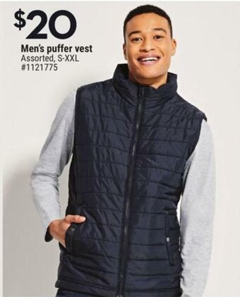 Giant Tiger Men's puffer vest offer
