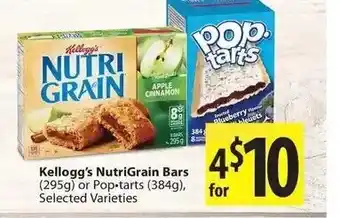 Save on Foods Kellogg's nutrigrain bars offer