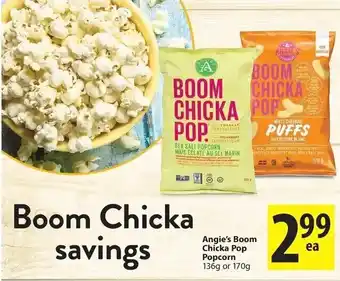 Save on Foods Angie's boom chicka pop pocorn offer