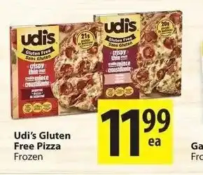 Save on Foods Udi's gluten free pizza offer