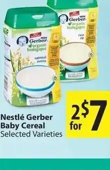 Save on Foods Nestlé gerber baby cereal offer