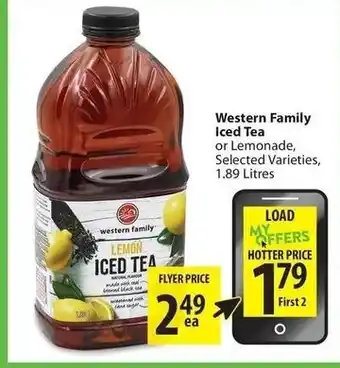 Save on Foods Western family iced tea offer