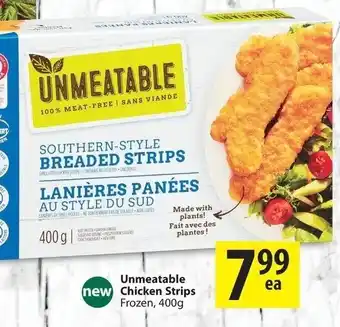 Save on Foods Unmeatable chicken strips offer