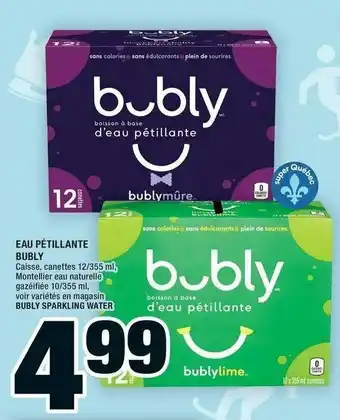 Super C Eau pétillante bubly offer