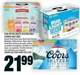 Super C Eau pétillante alcoolisée coors seltzer offer