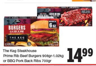 Quality Foods Prime Rib Beef Burgers offer