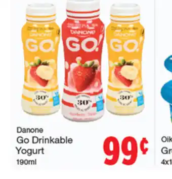Quality Foods Danone Go Drinkable Yogurt offer