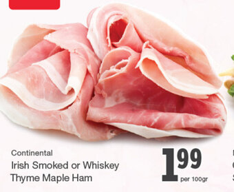 Quality Foods Irish Smoked or Whiskey Thyme Maple Ham offer