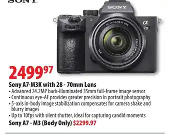 London Drugs Sony A7-M3K with 28 offer